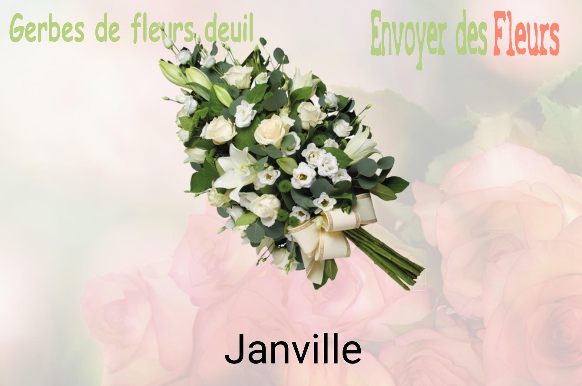 Gerbe de fleurs de deuil livrée à Janville